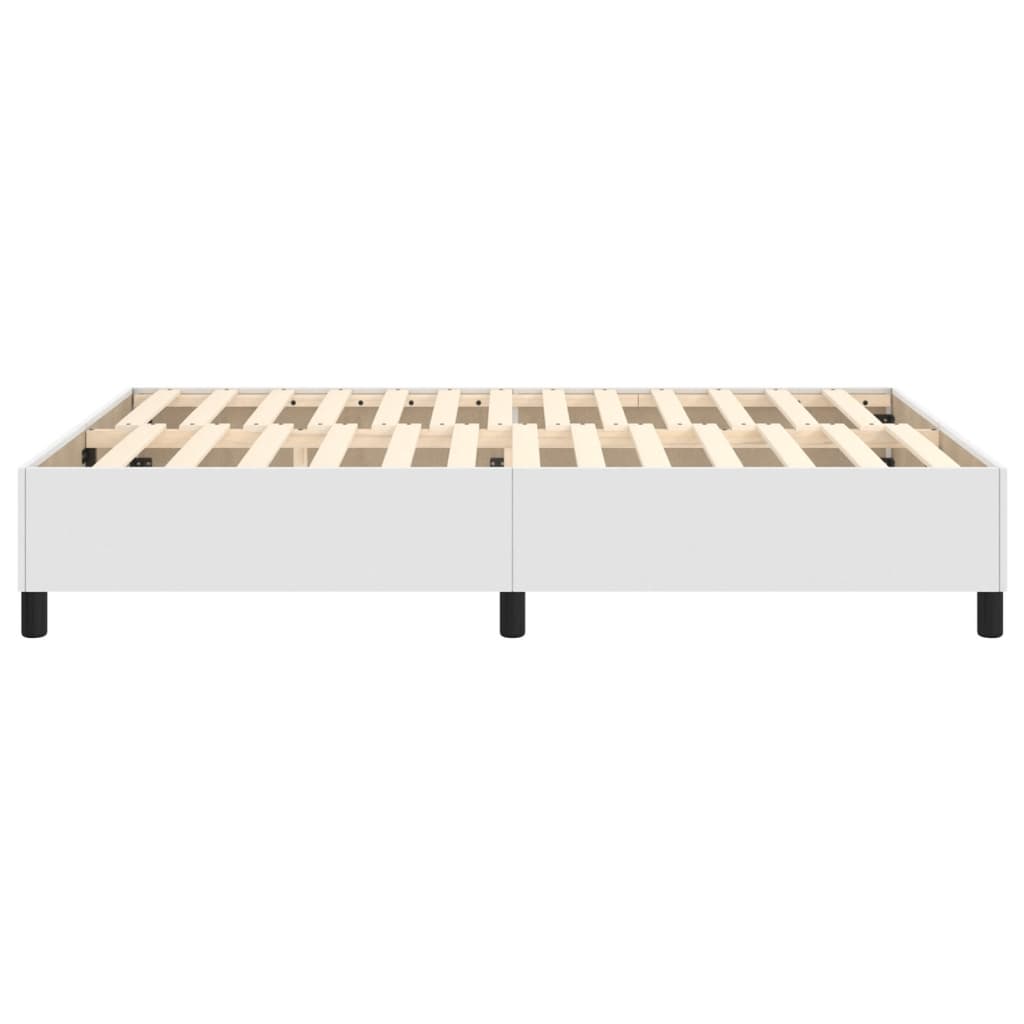 Boxspring bed kunstleer wit 140x200 cm is nu te koop bij PeponiXL, paradijselijk wonen!