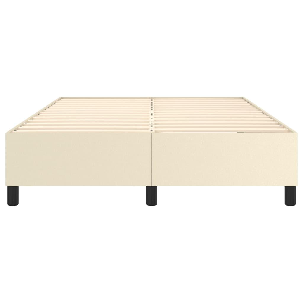 Boxspring bed kunstleer crèmekleurig 140x200 cm is nu te koop bij PeponiXL, paradijselijk wonen!