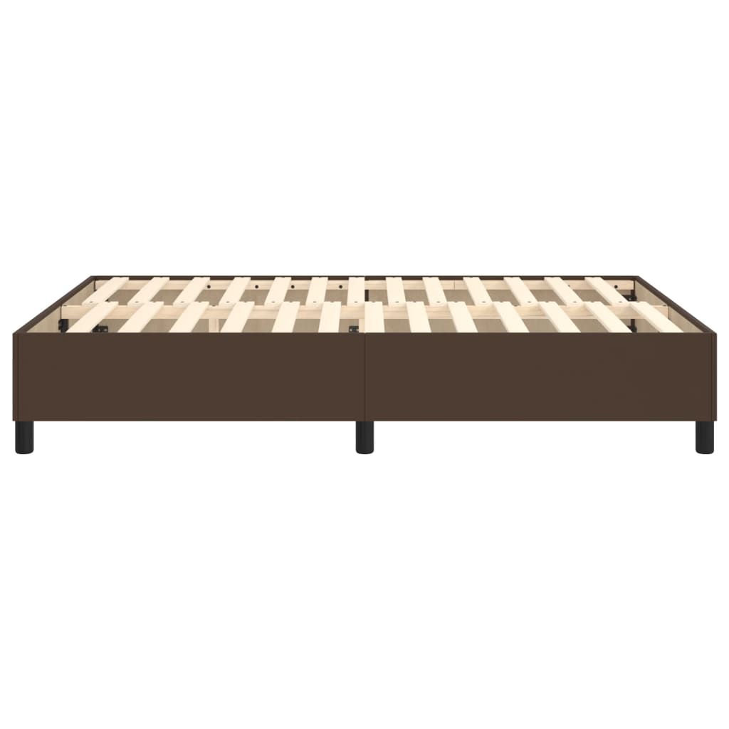 Boxspring bed kunstleer bruin 140x200 cm is nu te koop bij PeponiXL, paradijselijk wonen!