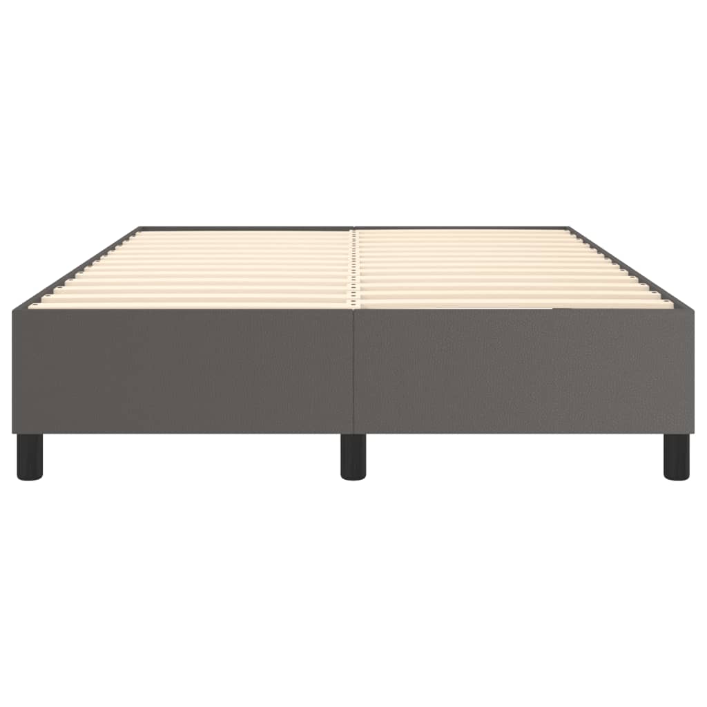 Boxspring bed kunstleer grijs 140x200 cm is nu te koop bij PeponiXL, paradijselijk wonen!
