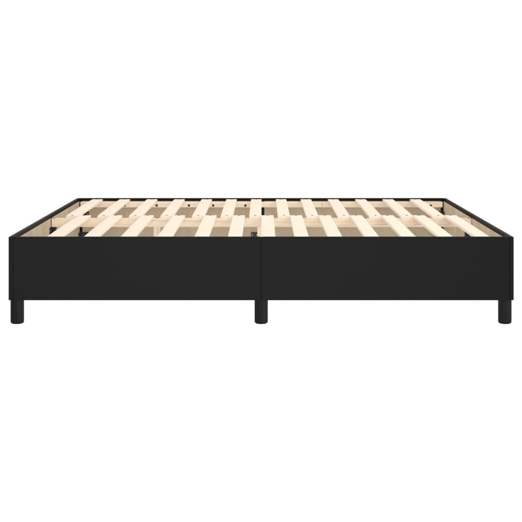 Boxspring bed kunstleer zwart 160x200 cm is nu te koop bij PeponiXL, paradijselijk wonen!