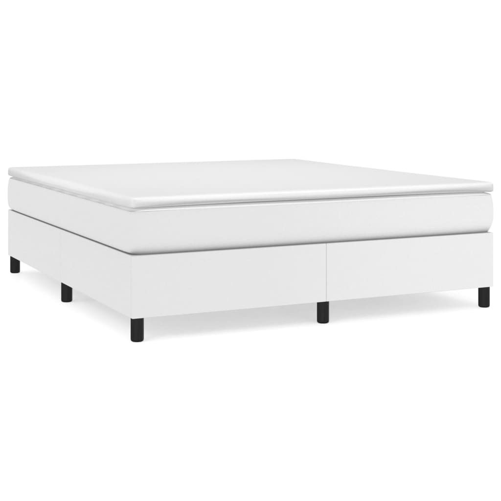 Boxspring bed kunstleer wit 160x200 cm is nu te koop bij PeponiXL, paradijselijk wonen!