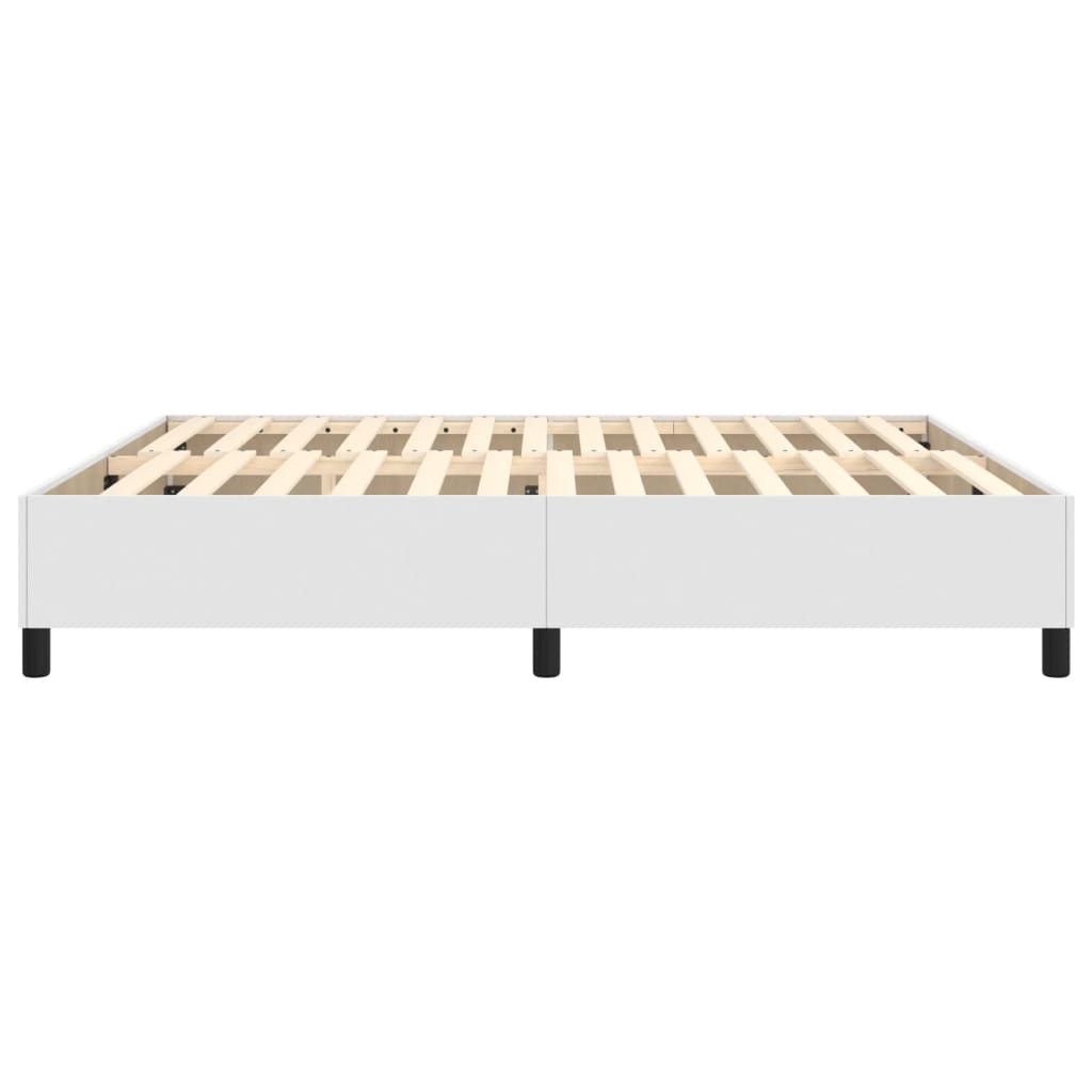 Boxspring bed kunstleer wit 160x200 cm is nu te koop bij PeponiXL, paradijselijk wonen!