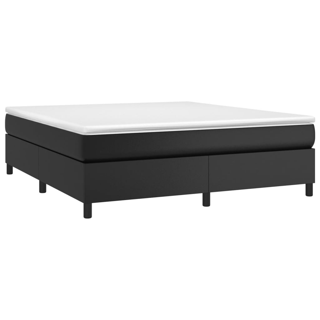 Boxspring bed kunstleer zwart 180x200 cm is nu te koop bij PeponiXL, paradijselijk wonen!