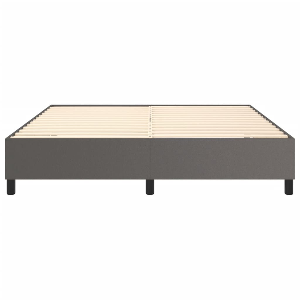 Boxspring bed kunstleer grijs 180x200 cm is nu te koop bij PeponiXL, paradijselijk wonen!