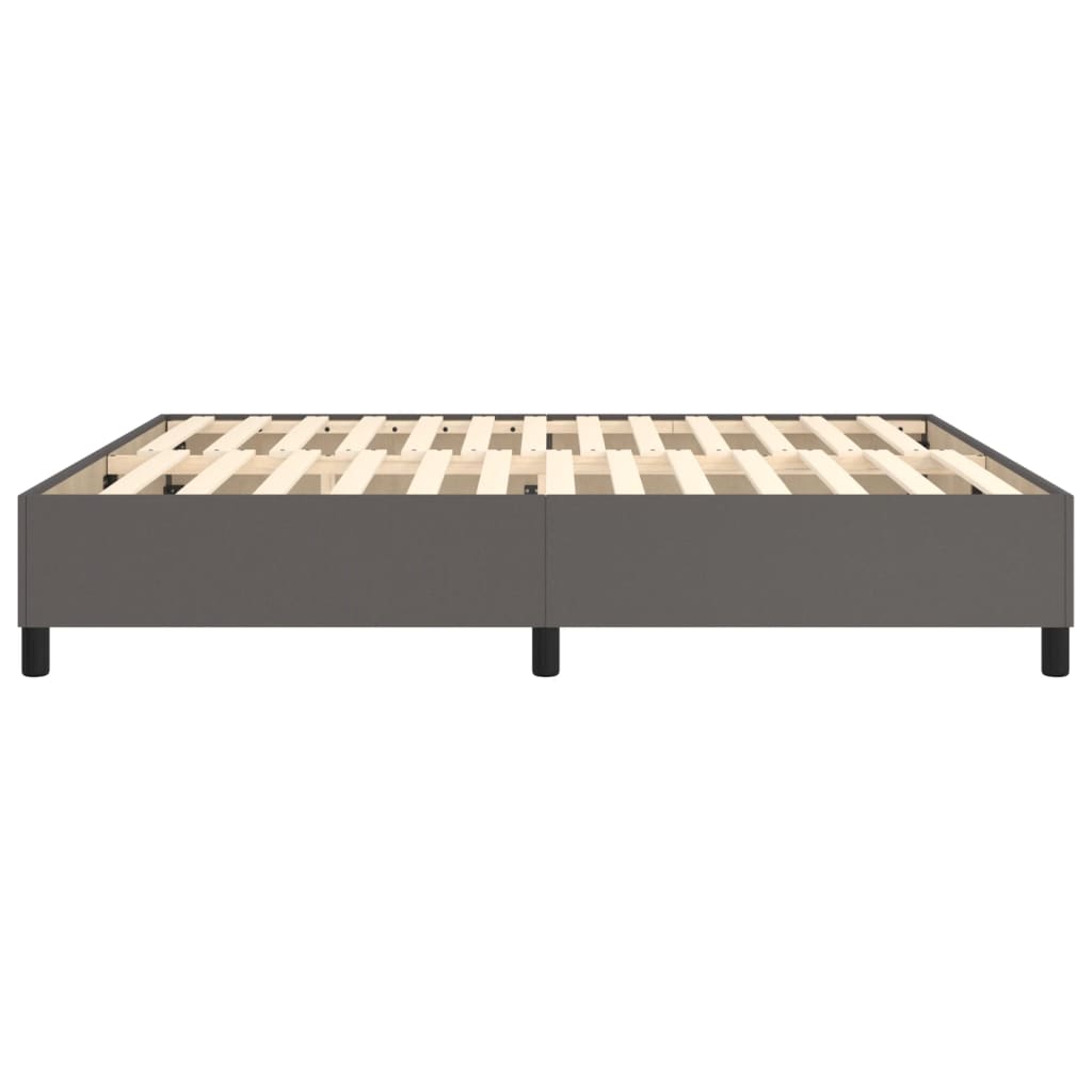 Boxspring bed kunstleer grijs 180x200 cm is nu te koop bij PeponiXL, paradijselijk wonen!