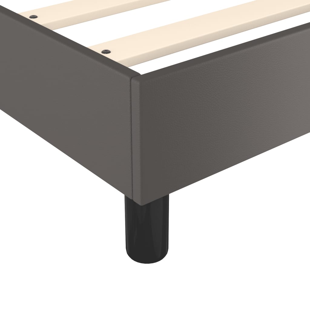 Boxspring bed kunstleer grijs 180x200 cm is nu te koop bij PeponiXL, paradijselijk wonen!