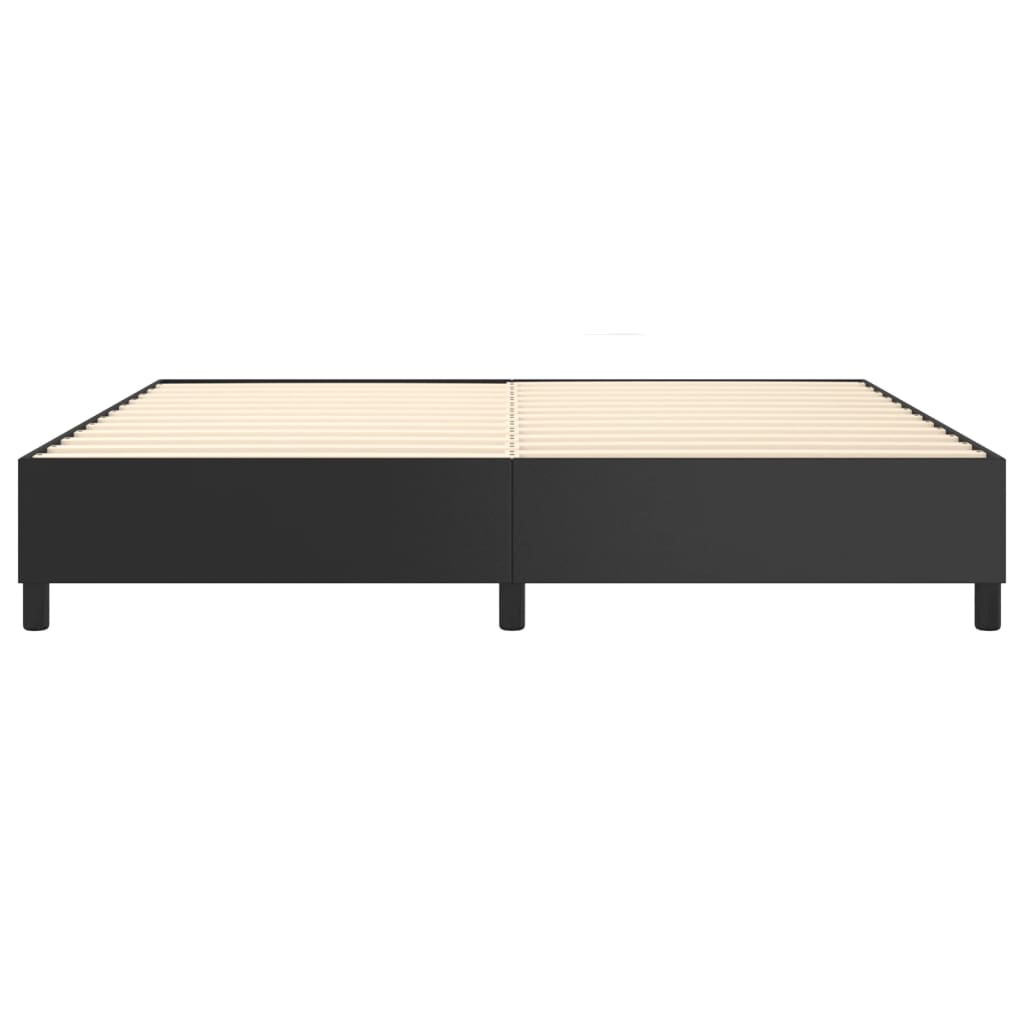 Boxspring bed kunstleer zwart 200x200 cm is nu te koop bij PeponiXL, paradijselijk wonen!
