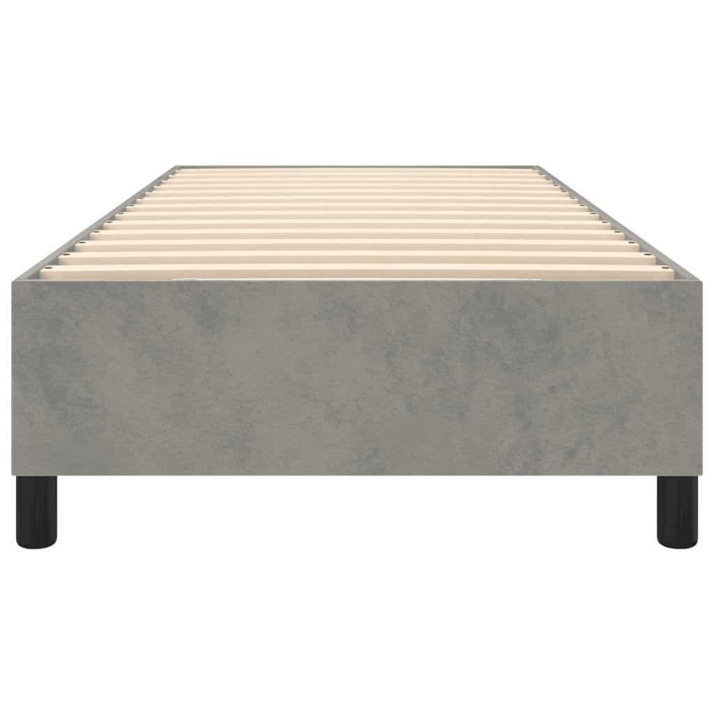 Boxspring bed 80x200 cm fluweel lichtgrijs is nu te koop bij PeponiXL, paradijselijk wonen!