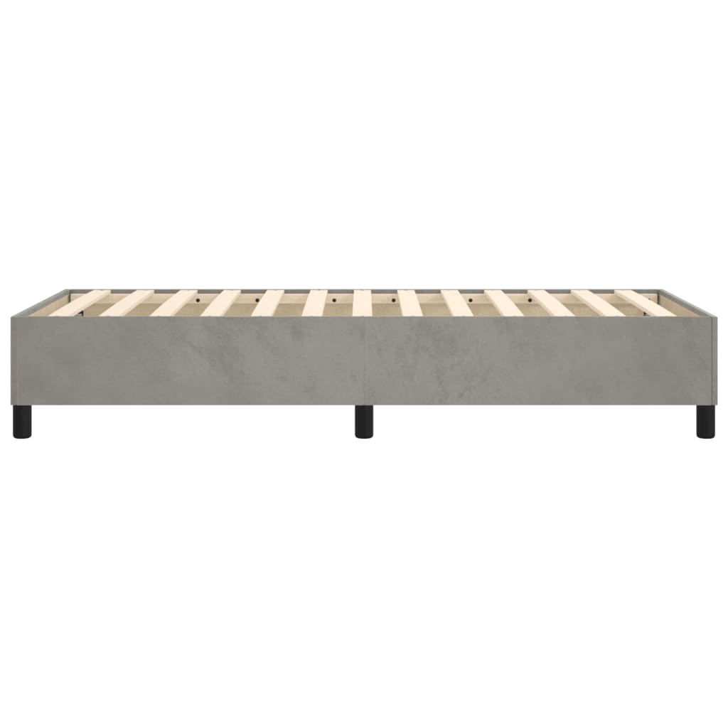 Boxspring bed 80x200 cm fluweel lichtgrijs is nu te koop bij PeponiXL, paradijselijk wonen!
