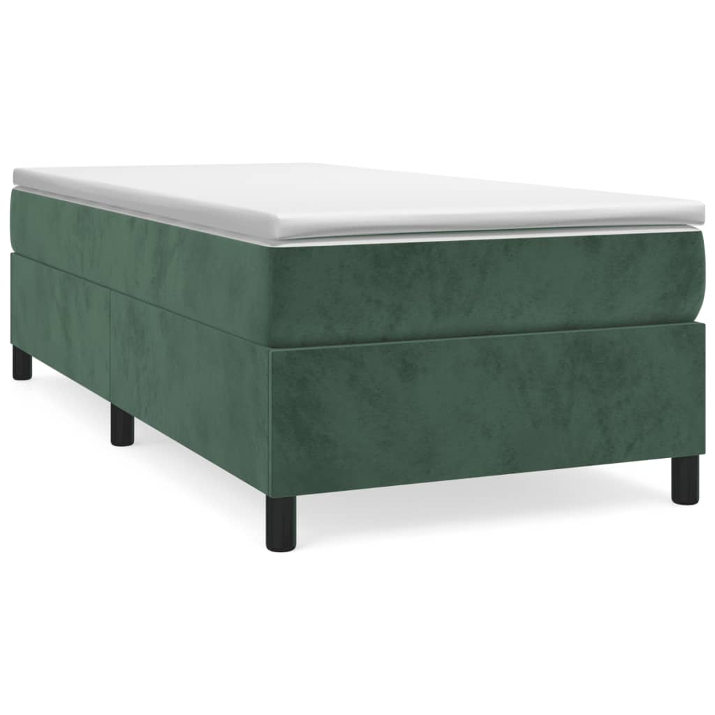 Boxspring bed 80x200 cm fluweel donkergroen is nu te koop bij PeponiXL, paradijselijk wonen!