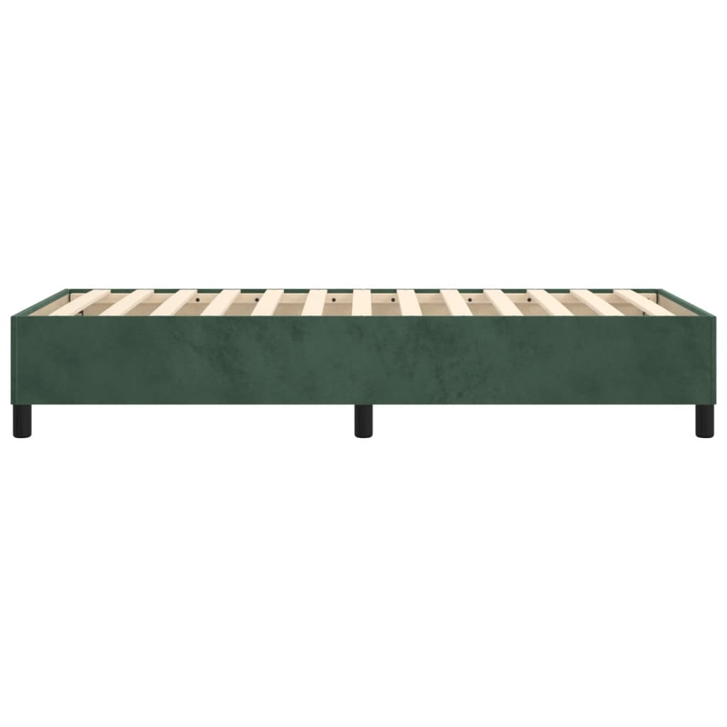 Boxspring bed 80x200 cm fluweel donkergroen is nu te koop bij PeponiXL, paradijselijk wonen!