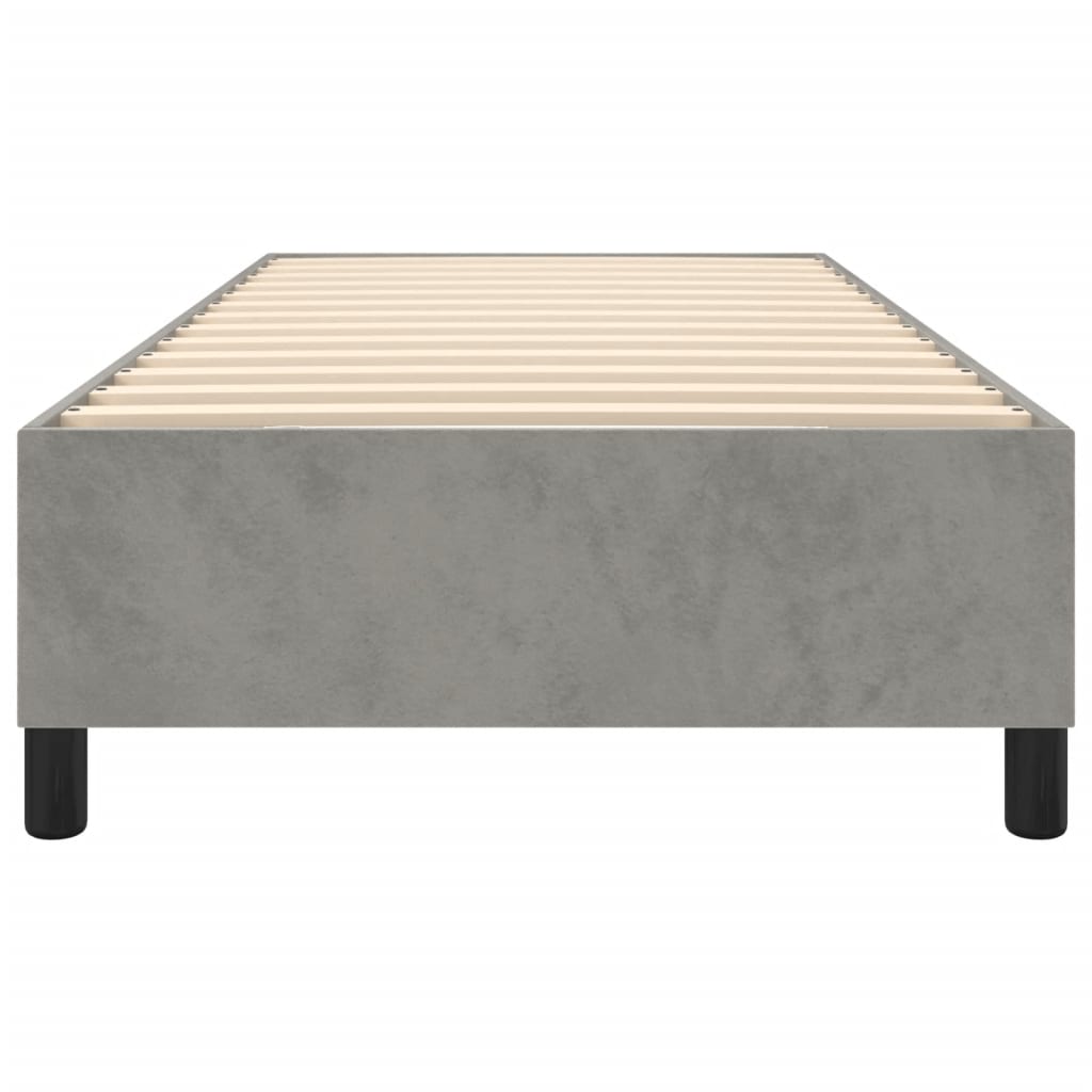 Boxspring bed 90x190 cm fluweel lichtgrijs is nu te koop bij PeponiXL, paradijselijk wonen!