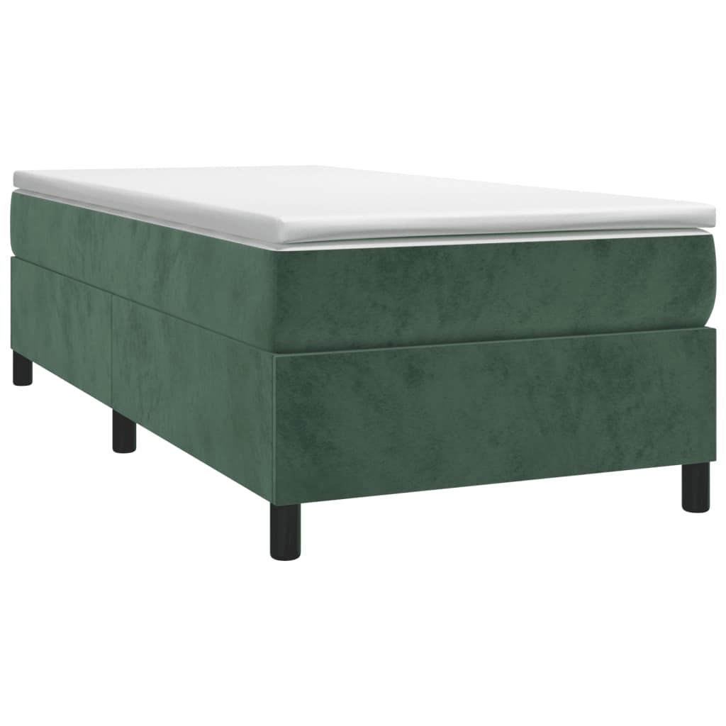 Boxspring bed 90x190 cm fluweel donkergroen is nu te koop bij PeponiXL, paradijselijk wonen!