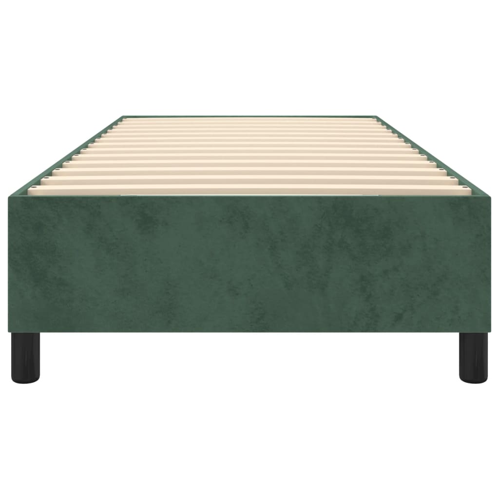 Boxspring bed 90x190 cm fluweel donkergroen is nu te koop bij PeponiXL, paradijselijk wonen!