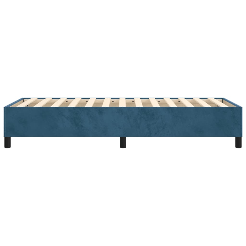 Boxspring bed 90x190 cm fluweel donkerblauw is nu te koop bij PeponiXL, paradijselijk wonen!