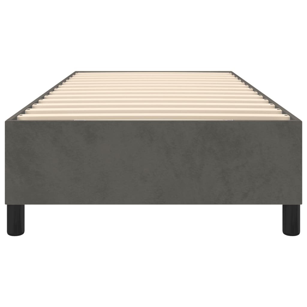 Boxspring bed 90x200 cm fluweel donkergrijs is nu te koop bij PeponiXL, paradijselijk wonen!