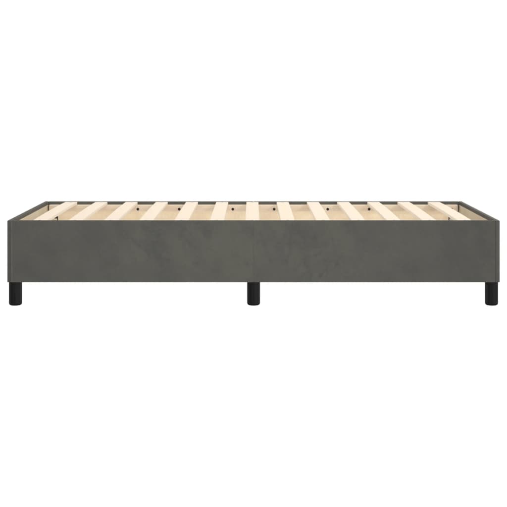Boxspring bed 90x200 cm fluweel donkergrijs is nu te koop bij PeponiXL, paradijselijk wonen!