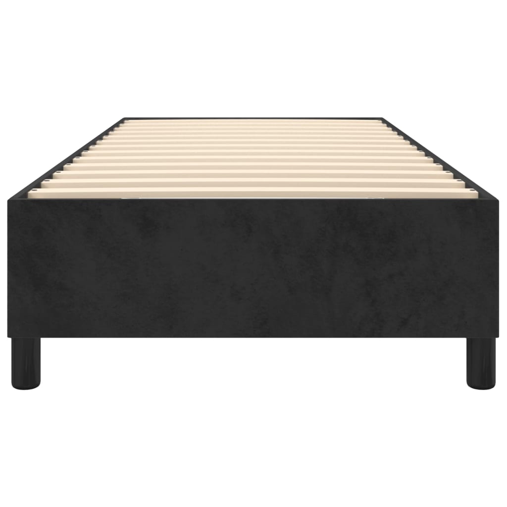 Boxspring bed fluweel zwart 90x200 cm is nu te koop bij PeponiXL, paradijselijk wonen!