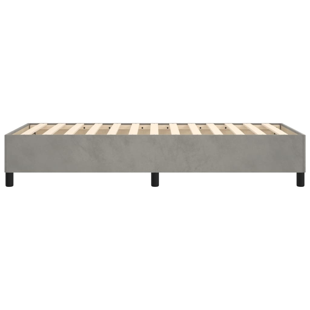 Boxspring bed 100x200 cm fluweel lichtgrijs is nu te koop bij PeponiXL, paradijselijk wonen!