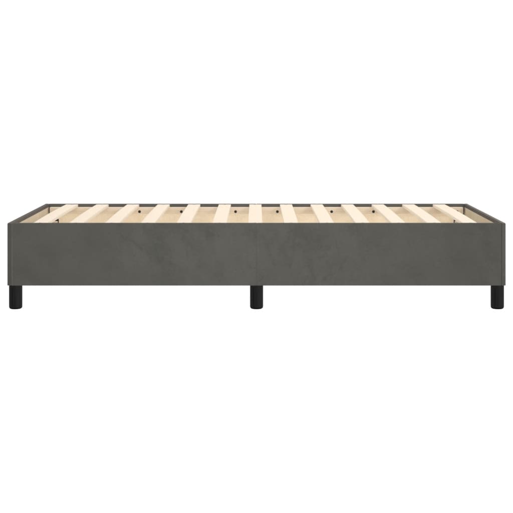 Boxspring bed 100x200 cm fluweel donkergrijs is nu te koop bij PeponiXL, paradijselijk wonen!