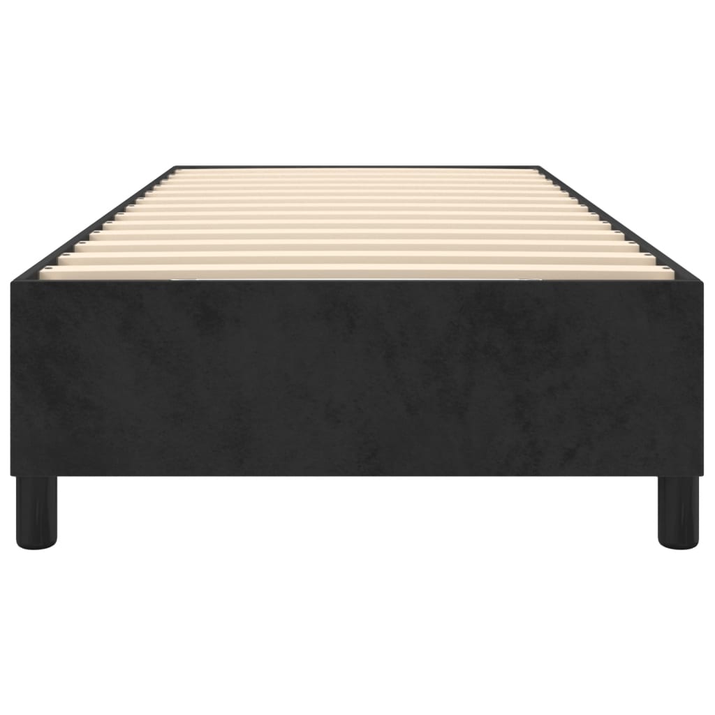 Boxspring bed 100x200 cm fluweel zwart is nu te koop bij PeponiXL, paradijselijk wonen!
