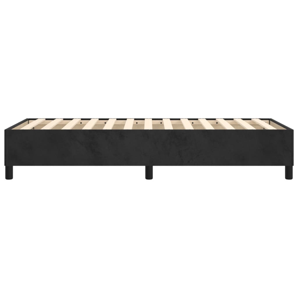Boxspring bed 100x200 cm fluweel zwart is nu te koop bij PeponiXL, paradijselijk wonen!