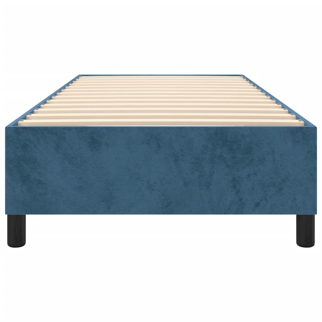 Boxspring bed 100x200 cm fluweel donkerblauw is nu te koop bij PeponiXL, paradijselijk wonen!