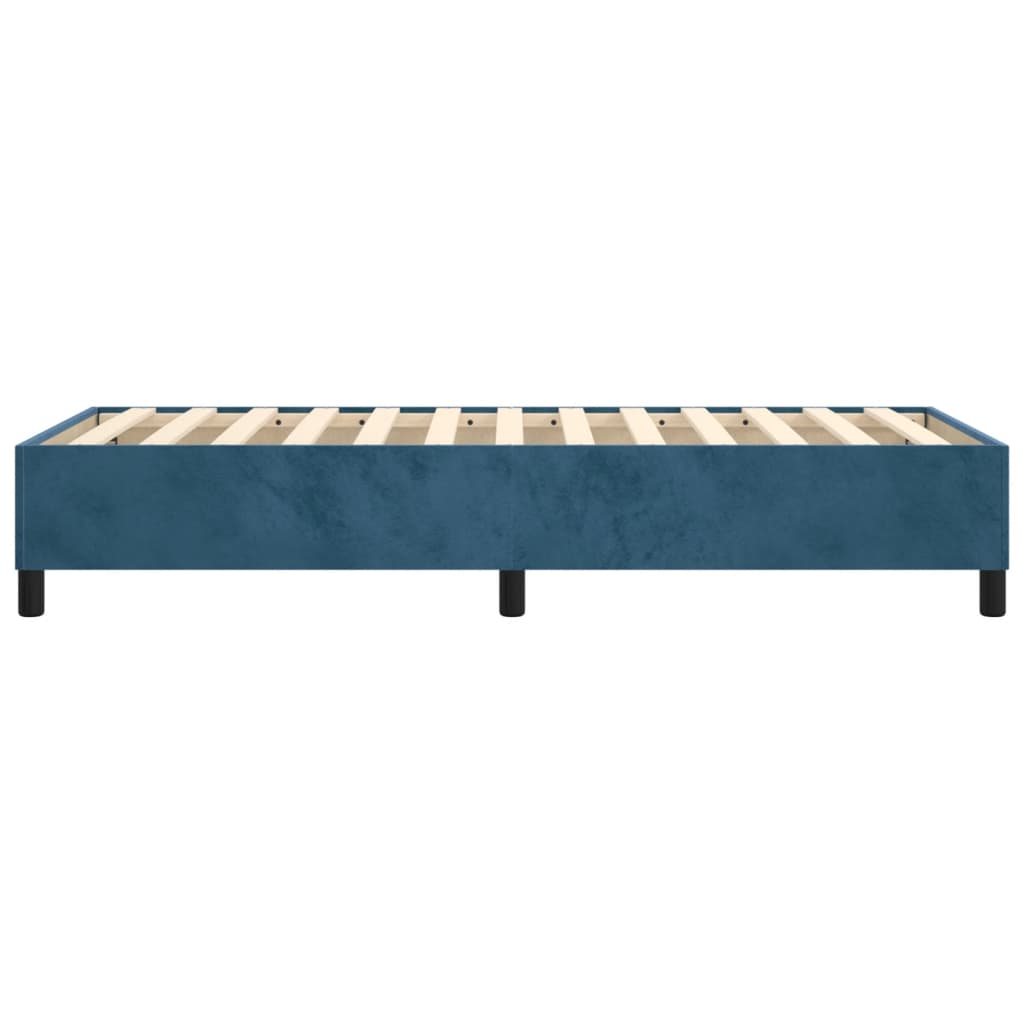 Boxspring bed 100x200 cm fluweel donkerblauw is nu te koop bij PeponiXL, paradijselijk wonen!