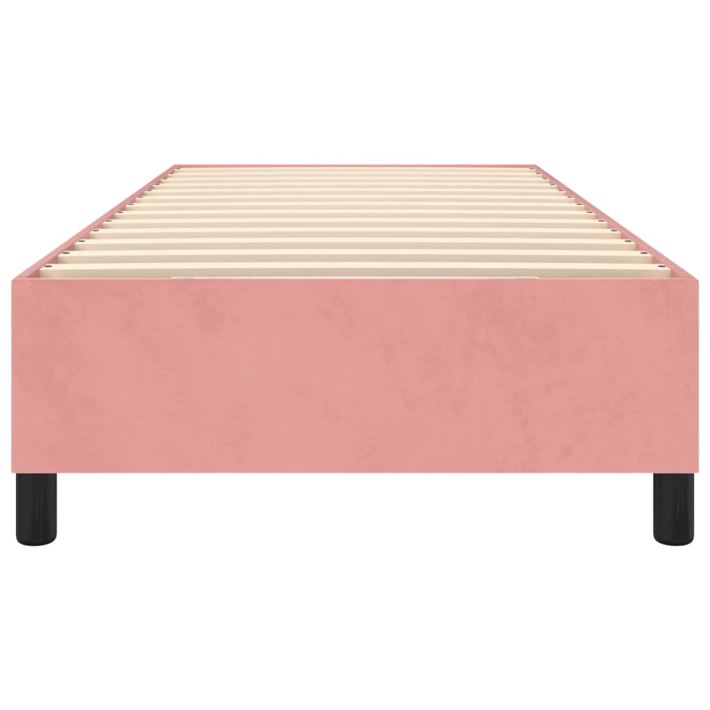 Boxspring bed fluweel roze 100x200 cm is nu te koop bij PeponiXL, paradijselijk wonen!