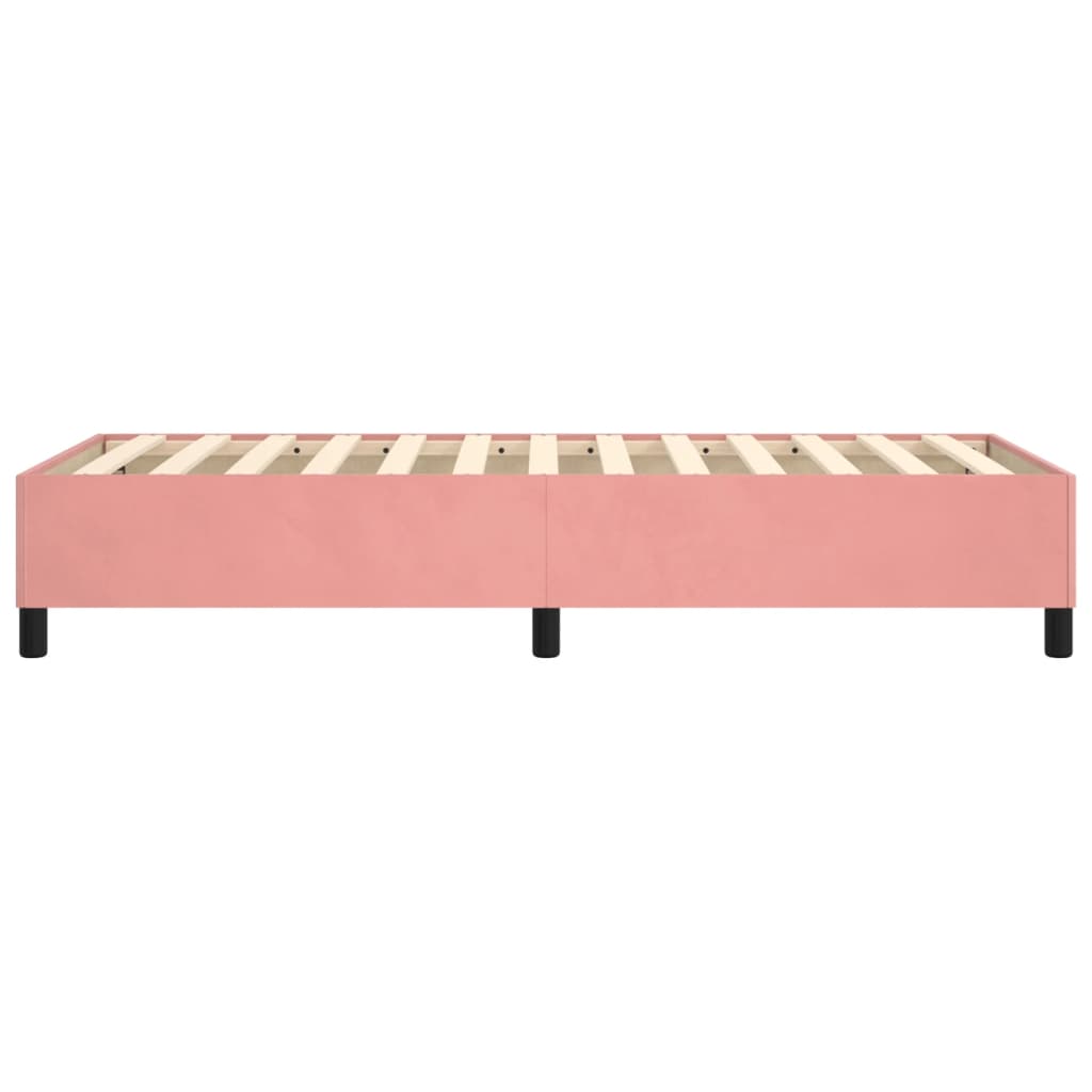 Boxspring bed fluweel roze 100x200 cm is nu te koop bij PeponiXL, paradijselijk wonen!