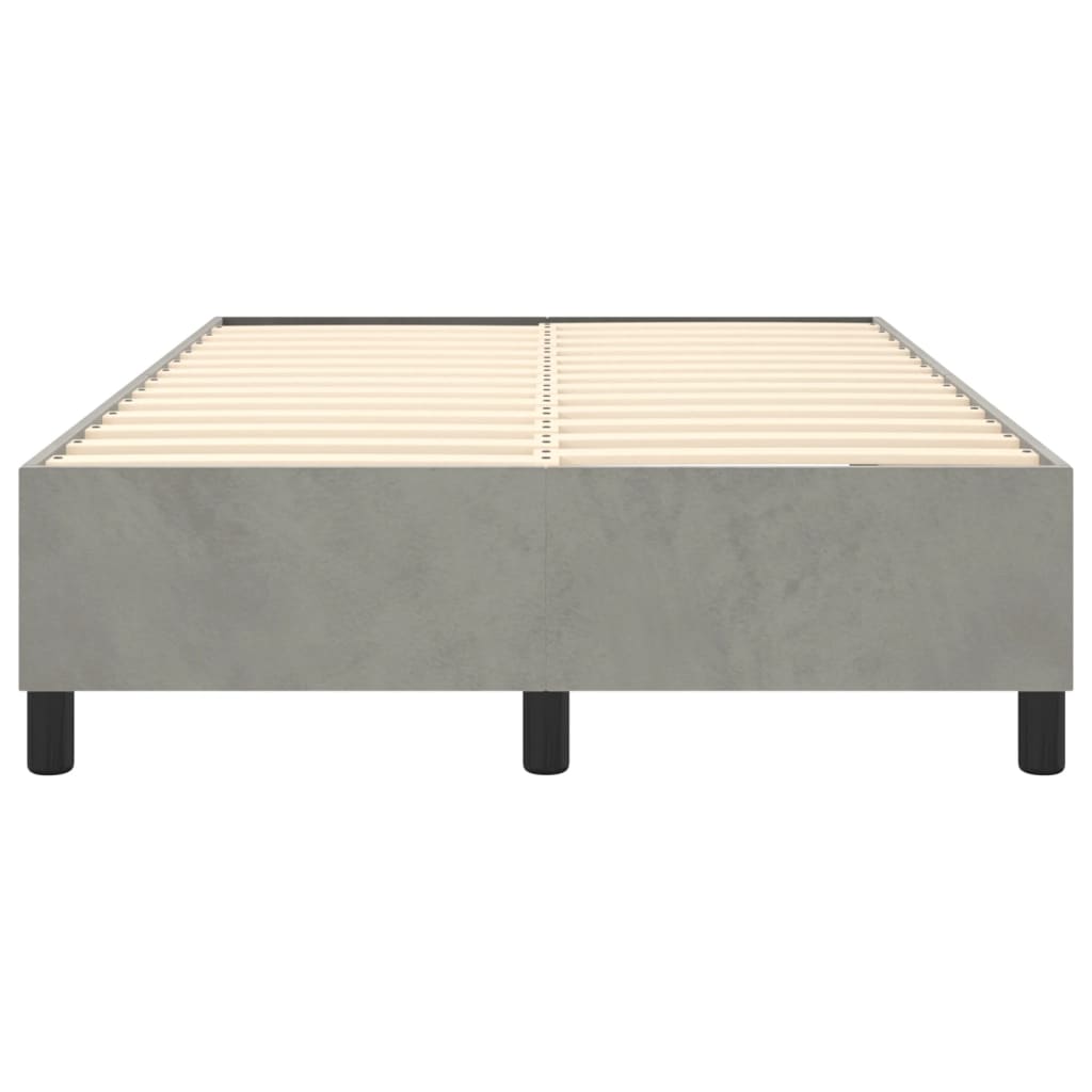 Boxspring bed 120x200 cm fluweel lichtgrijs is nu te koop bij PeponiXL, paradijselijk wonen!