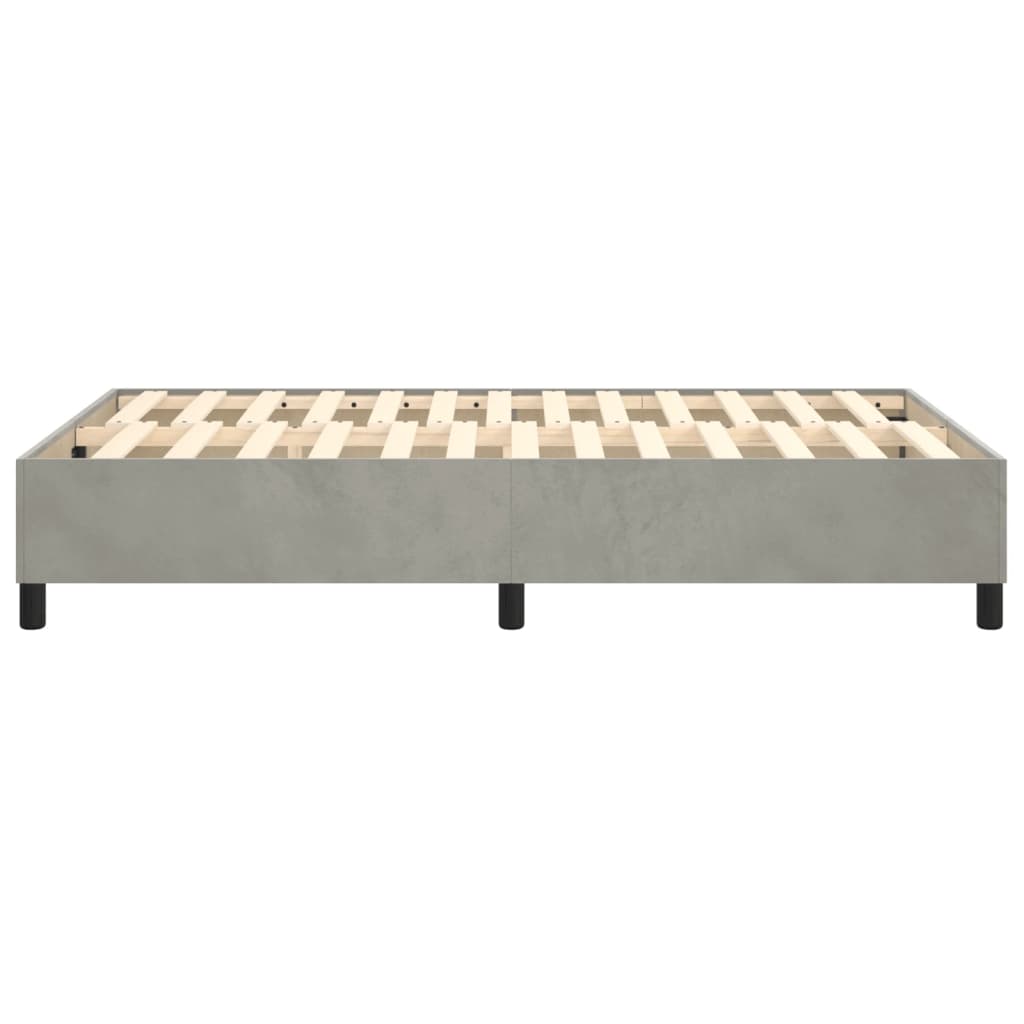Boxspring bed 120x200 cm fluweel lichtgrijs is nu te koop bij PeponiXL, paradijselijk wonen!