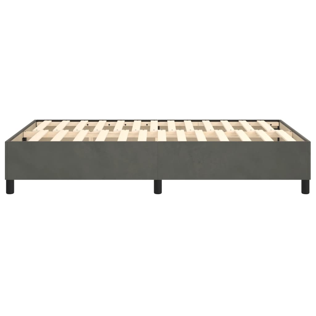 Boxspring bed 120x200 cm fluweel donkergrijs is nu te koop bij PeponiXL, paradijselijk wonen!