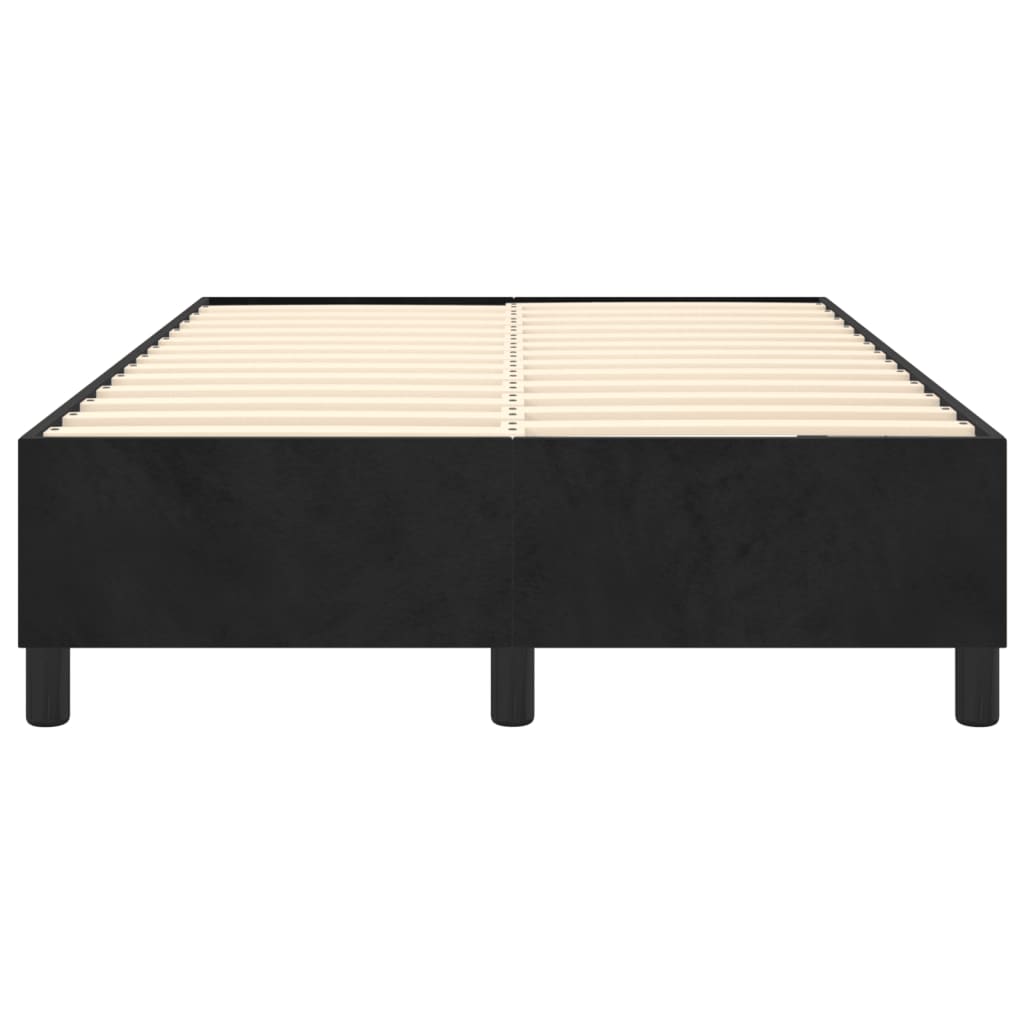 Boxspring bed 120x200 cm fluweel zwart is nu te koop bij PeponiXL, paradijselijk wonen!