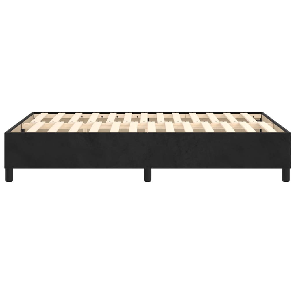 Boxspring bed 120x200 cm fluweel zwart is nu te koop bij PeponiXL, paradijselijk wonen!