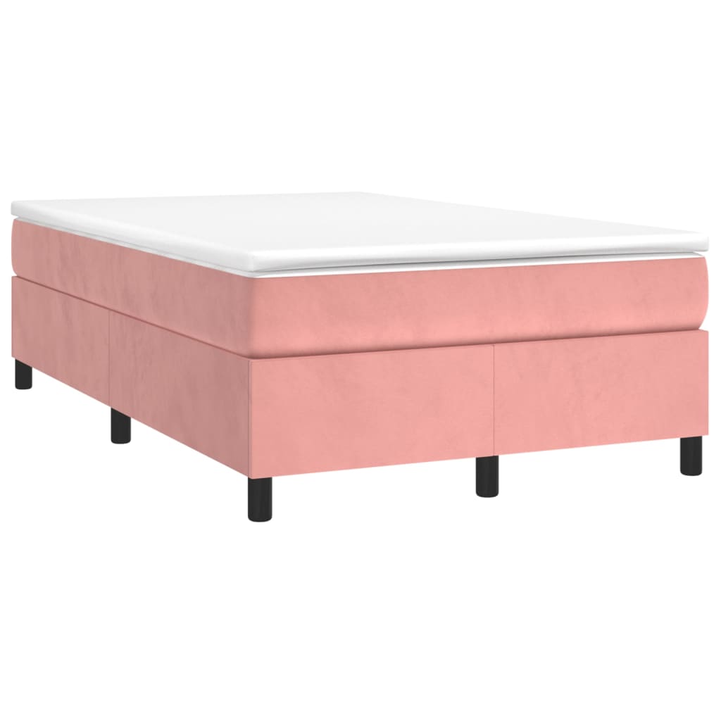 Boxspring bed fluweel roze 120x200 cm is nu te koop bij PeponiXL, paradijselijk wonen!