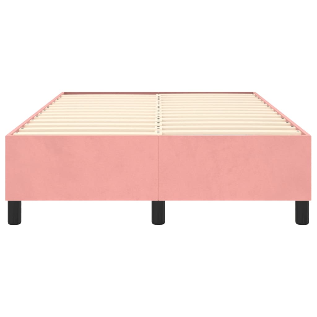 Boxspring bed fluweel roze 120x200 cm is nu te koop bij PeponiXL, paradijselijk wonen!