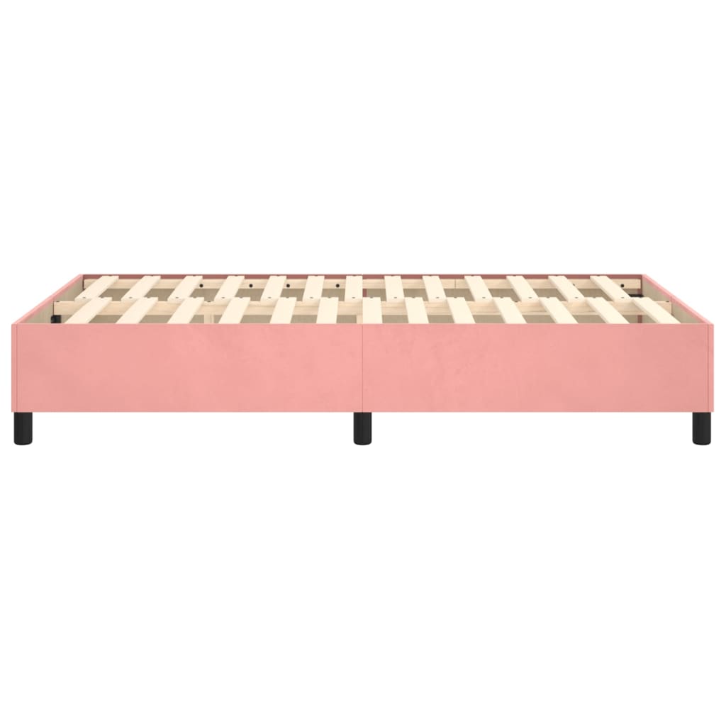 Boxspring bed fluweel roze 120x200 cm is nu te koop bij PeponiXL, paradijselijk wonen!