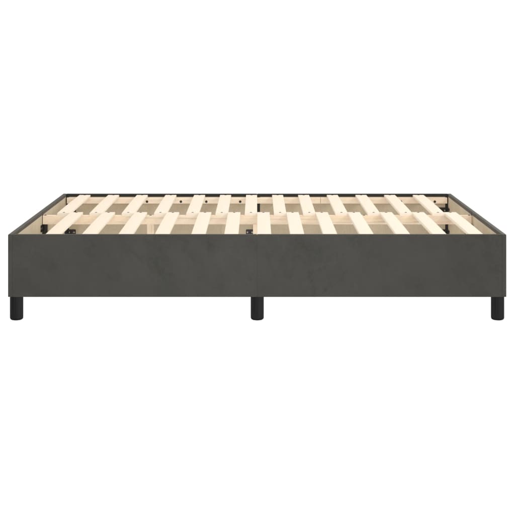 Boxspring bed 140x190 cm fluweel donkergrijs is nu te koop bij PeponiXL, paradijselijk wonen!