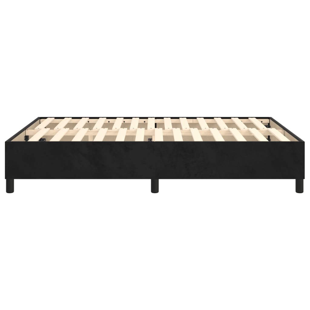 Boxspring bed 140x190 cm fluweel zwart is nu te koop bij PeponiXL, paradijselijk wonen!
