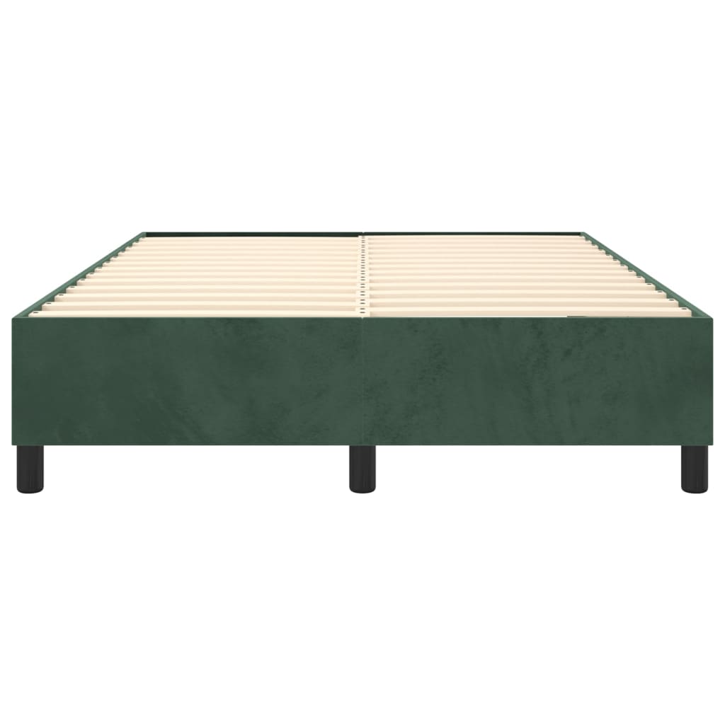 Boxspring bed 140x190 cm fluweel donkergroen is nu te koop bij PeponiXL, paradijselijk wonen!