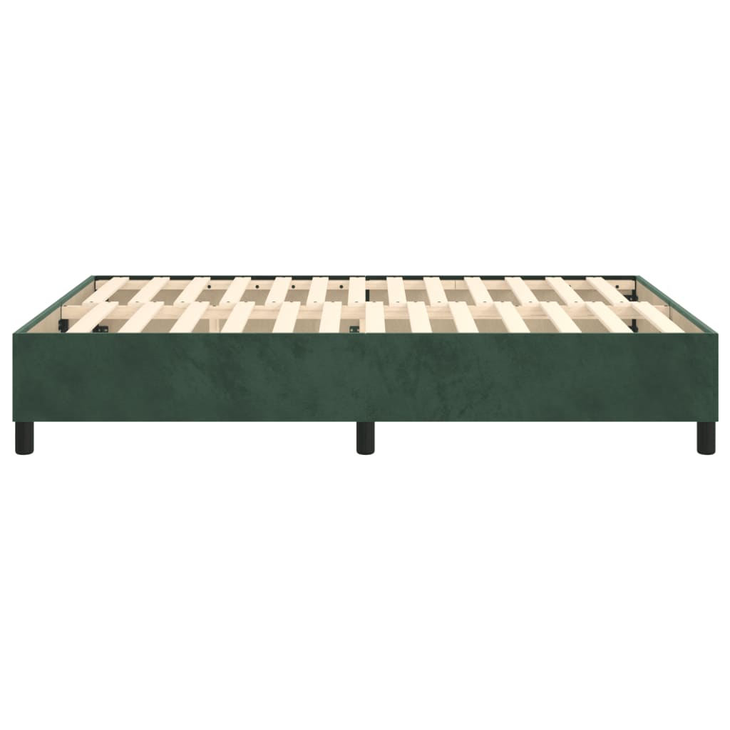 Boxspring bed 140x190 cm fluweel donkergroen is nu te koop bij PeponiXL, paradijselijk wonen!