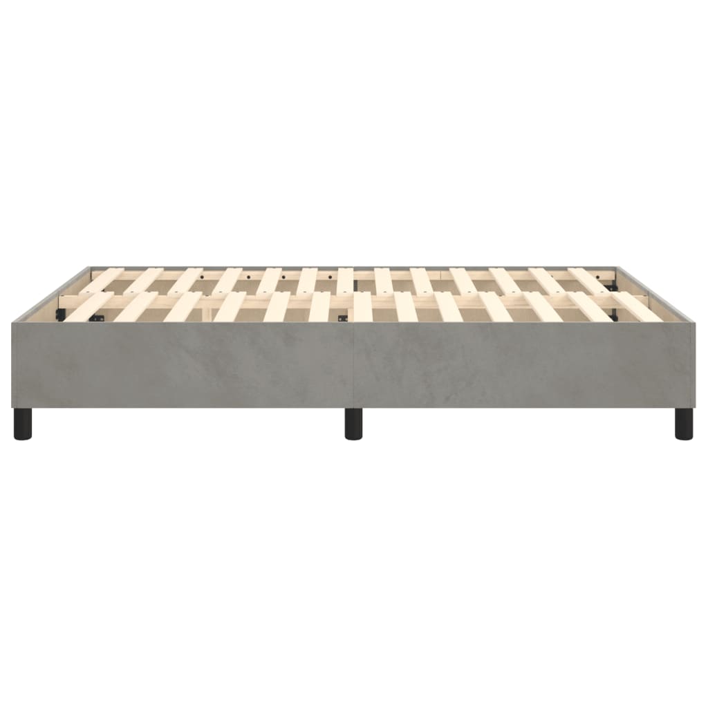 Boxspring bed 140x200 cm fluweel lichtgrijs is nu te koop bij PeponiXL, paradijselijk wonen!