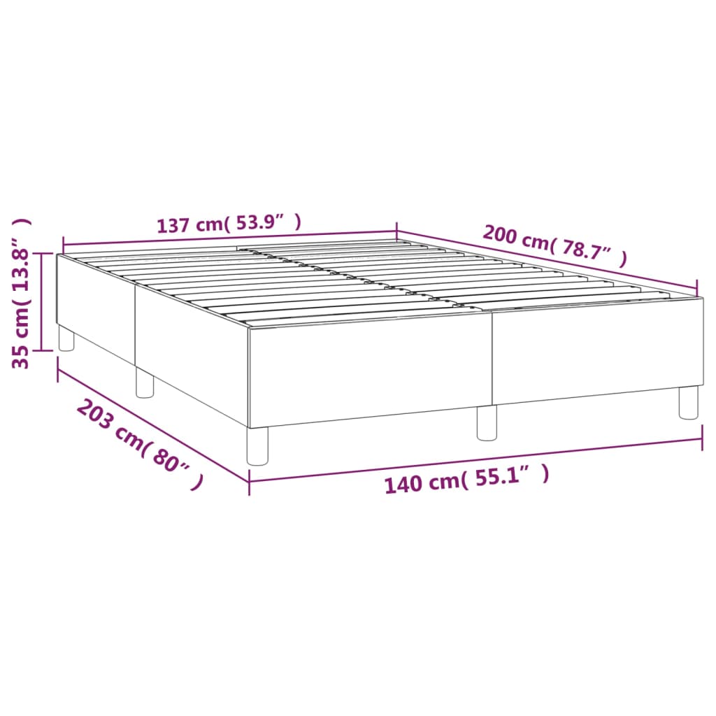 Boxspring bed 140x200 cm fluweel donkergrijs is nu te koop bij PeponiXL, paradijselijk wonen!