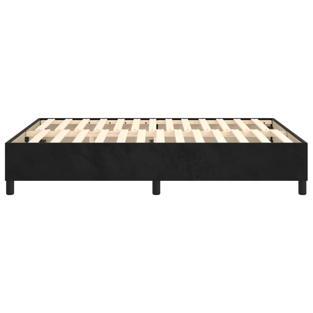Boxspring bed 140x200 cm fluweel zwart is nu te koop bij PeponiXL, paradijselijk wonen!