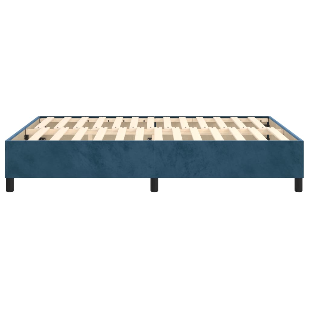 Boxspring bed 140x200 cm fluweel donkerblauw is nu te koop bij PeponiXL, paradijselijk wonen!