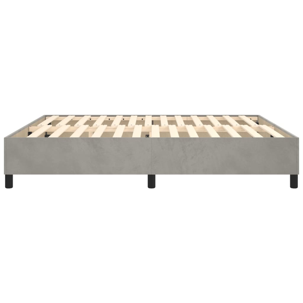 Boxspring bed 180x200 cm fluweel lichtgrijs is nu te koop bij PeponiXL, paradijselijk wonen!