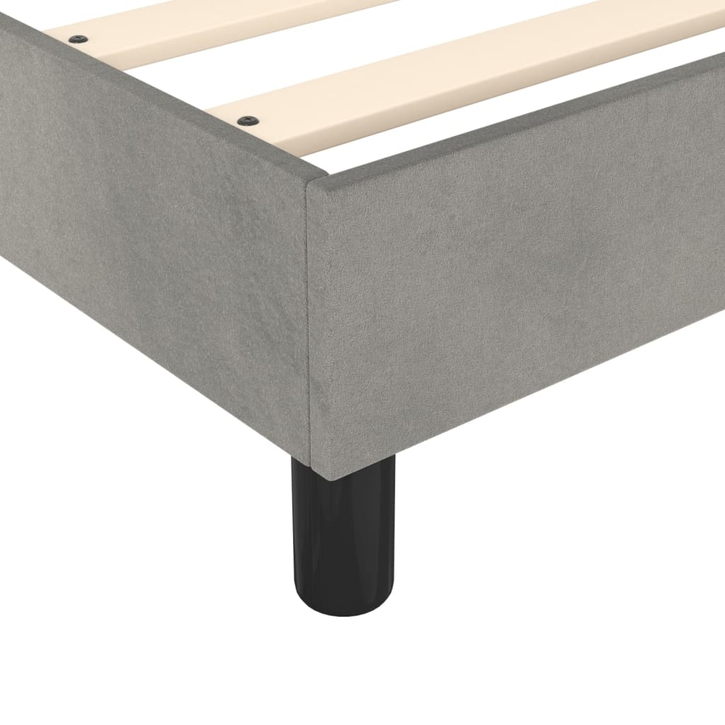 Boxspring bed 180x200 cm fluweel lichtgrijs is nu te koop bij PeponiXL, paradijselijk wonen!