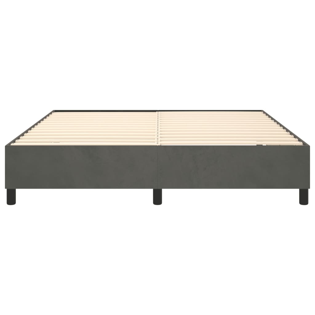 Boxspring bed 180x200 cm fluweel donkergrijs is nu te koop bij PeponiXL, paradijselijk wonen!